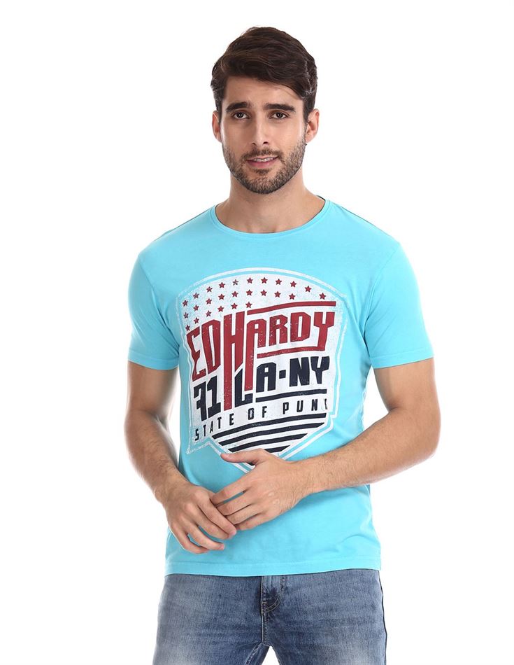 Ed Hardy Men Casual Wear Printed T-Shirt